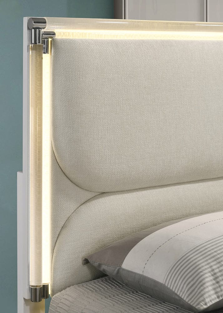 Furniture of America - Lareina Twin Bed w/ Trundle in Pearl White - FM72081WH-T-BED+TR View 3