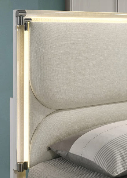 Furniture of America - Lareina Twin Bed w/ Trundle in Pearl White - FM72081WH-T-BED+TR View 3