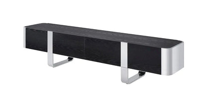 Furniture of America - Larvik - TV Stand Black w/ Silver Frame - FM-AC8028SV-TV view 2