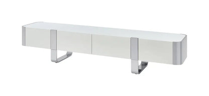 Furniture of America - Larvik - TV Stand White w/ Silver Frame - FM-AC8027SV-TV view 2