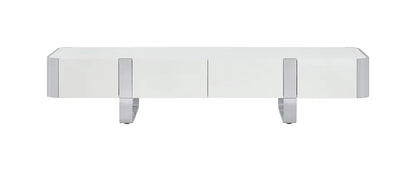 Furniture of America - Larvik - TV Stand White w/ Silver Frame - FM-AC8027SV-TV view 3