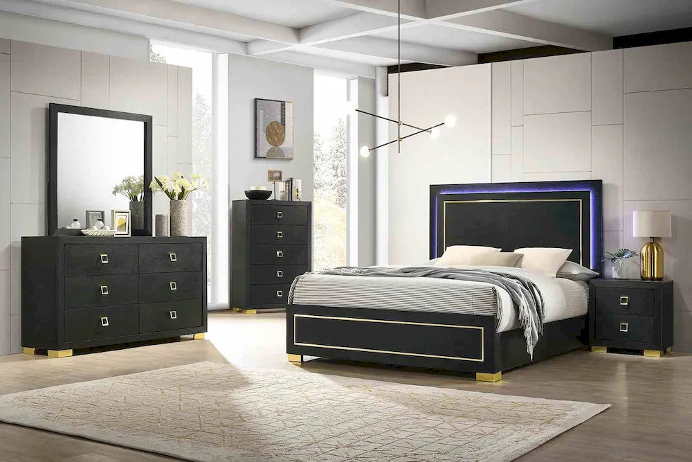Furniture of America - Latimer - 4 Pc. Queen Bedroom Set w/ Chest - FM7270BK-Q-5PC-CHEST view 1