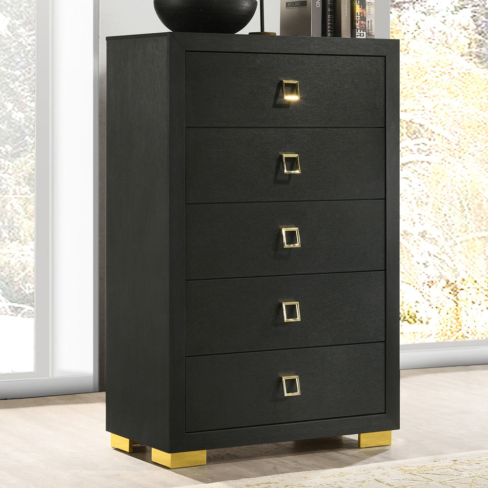 Furniture of America - Latimer Chest in Black - FM7270BK-C View 1