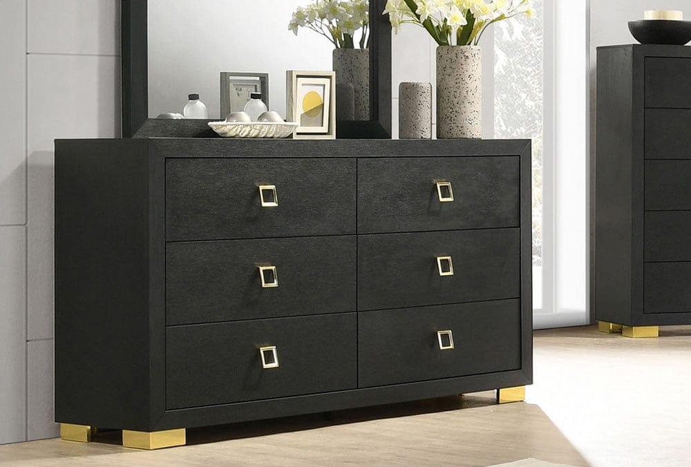 Furniture of America - Latimer Dresser in Black - FM7270BK-D View 1