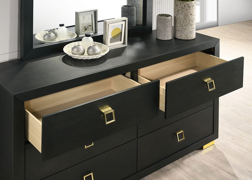 Furniture of America - Latimer Dresser in Black - FM7270BK-D View 2