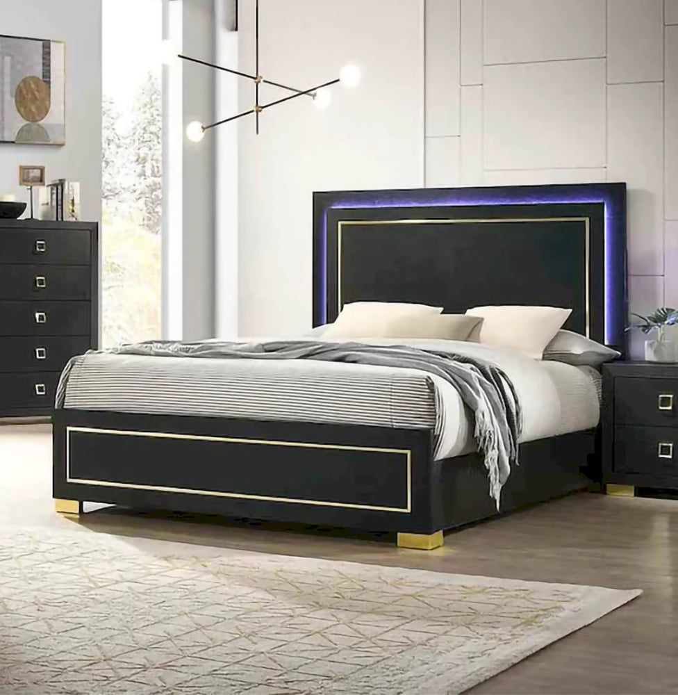 Furniture of America - Latimer - Full Bed, Black - FM7270BK-F-BED view 1