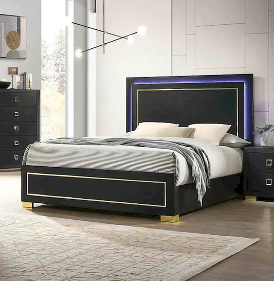Furniture of America - Latimer - Full Bed, Black - FM7270BK-F-BED view 1