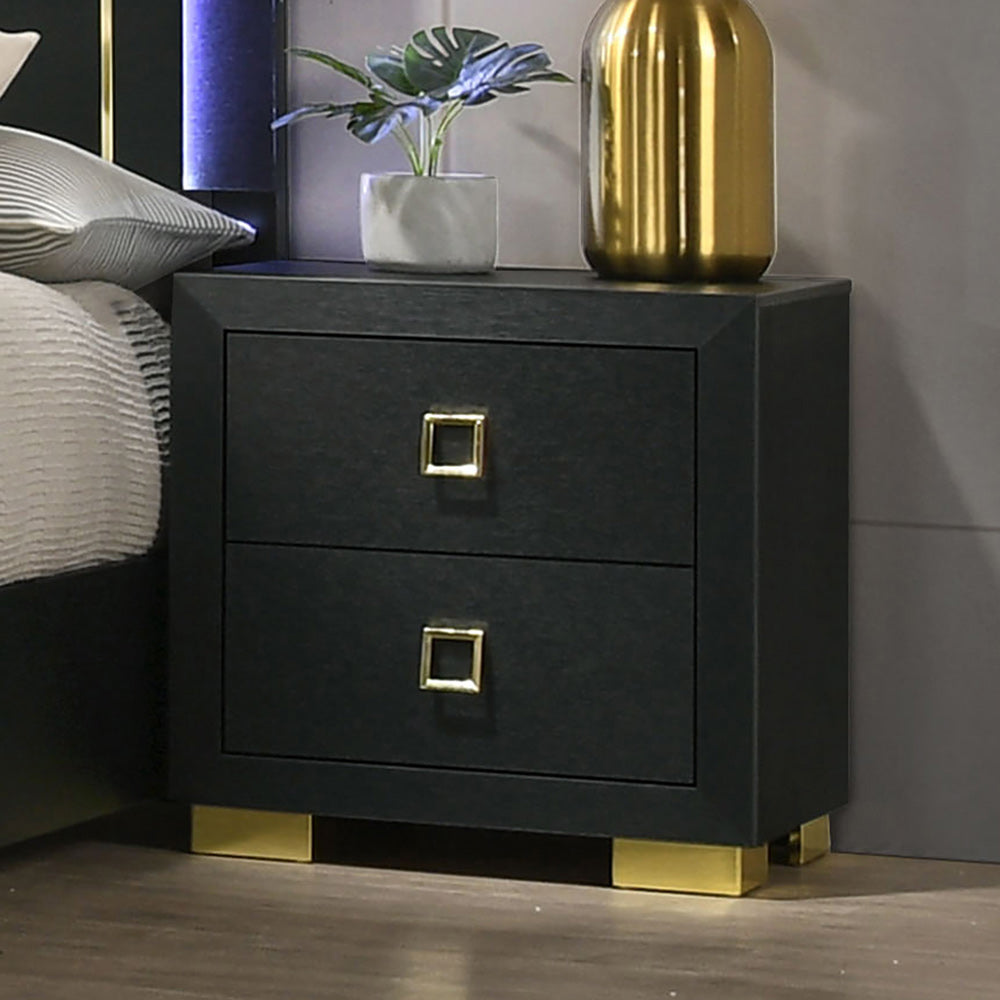 Furniture of America - Latimer Nightstand in Black - FM7270BK-N View 1