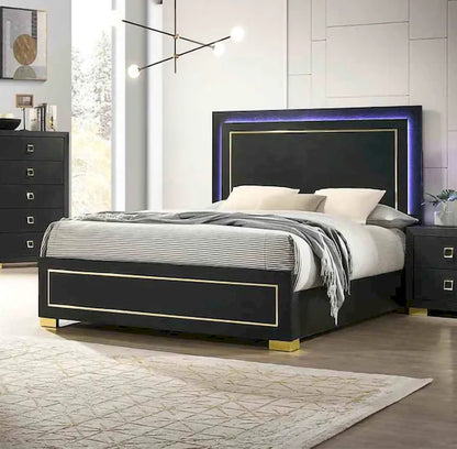 Furniture of America - Latimer - Queen Bed, Black - FM7270BK-Q-BED view 1