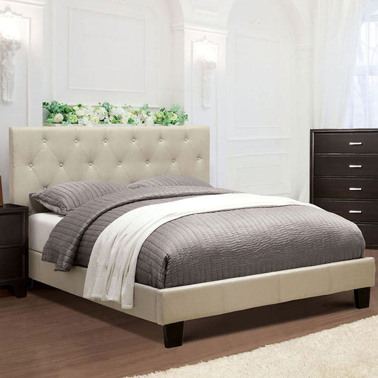 Furniture of America - Leeroy Queen Bed in Ivory - CM7200IV-Q-BED-VN View 1