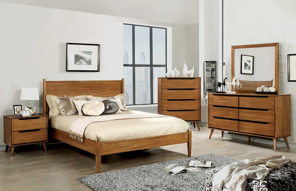 Furniture of America - Lennart - 3 Pc. Full Bedroom Set - Oak - CM7386A-F-4PC view 2