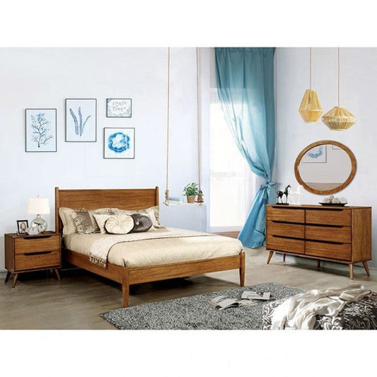 Furniture of America - Lennart 4 Pc. Queen Bedroom Set in Oak - CM7386A-Q-4PC View 1