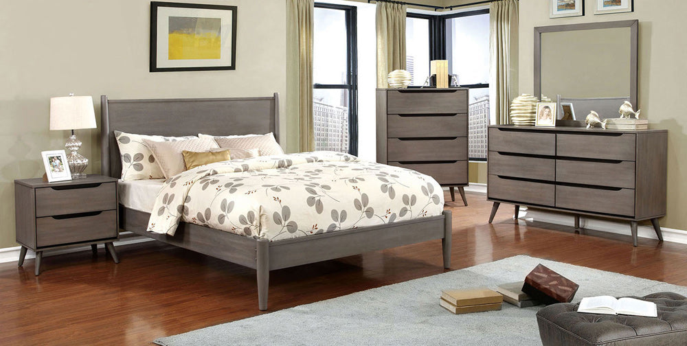 Furniture of America - Lennart 5 Pc. Queen Bedroom Set w/ Chest in Gray - CM7386GY-Q-5PC-CHEST View 1