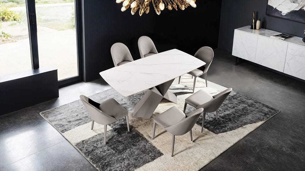 Furniture of America - Lenvik Dining Table in Brown/White - FM3700BR-T-TABLE View 2