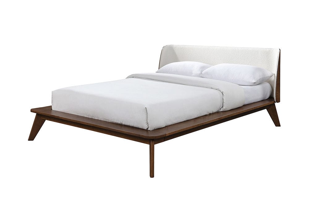 Furniture of America - Lenzburg Queen Bed in Walnut/Beige - FM7223WN-Q-BED View 2