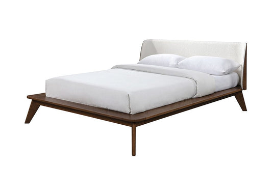 Furniture of America - Lenzburg Queen Bed in Walnut/Beige - FM7223WN-Q-BED View 2