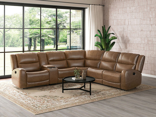 Furniture of America - Leolinus Sectional in Brown - CM9989BR-M-SECT View 1