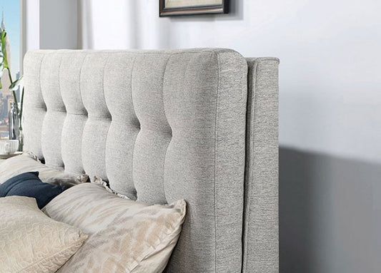 Furniture of America - Leomin Cal.King Bed in Gray - CM7241GY-CK-BED View 2