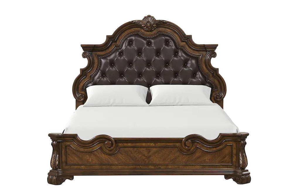 Furniture of America - Leovanni - 3 Pc. Queen Bedroom Set - Dark Brown - FM70003DB-Q-F-4PC view 4