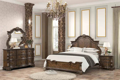 Furniture of America - Leovanni - 3 Pc. Queen Bedroom Set - Dark Brown - FM70003DB-Q-W-4PC view 1