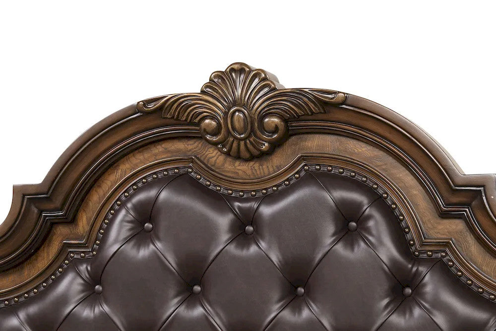 Furniture of America - Leovanni - 4 Pc. Queen Bedroom Set w/ Chest - Dark Brown - FM70003DB-Q-F-5PC-C view 7