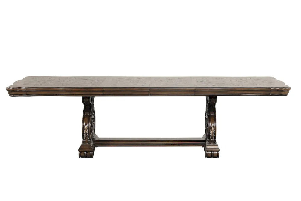 Furniture of America - Leovanni - 6 Pc. Dining Table Set (2AC+4SC) - FM31003DB-T-7PC view 3