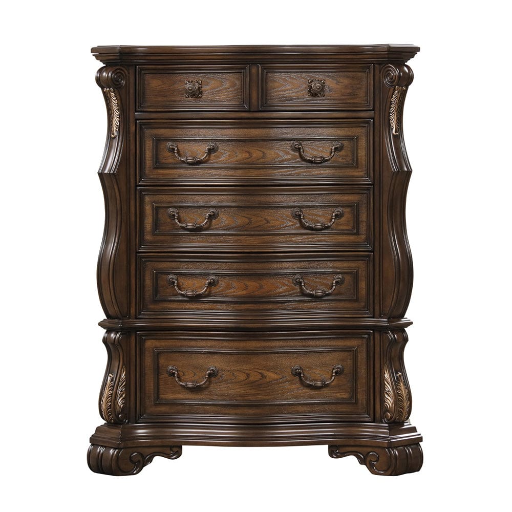Furniture of America - Leovanni Chest in Dark Brown - FM70003DB-C View 2