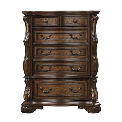 Furniture of America - Leovanni Chest in Dark Brown - FM70003DB-C View 2