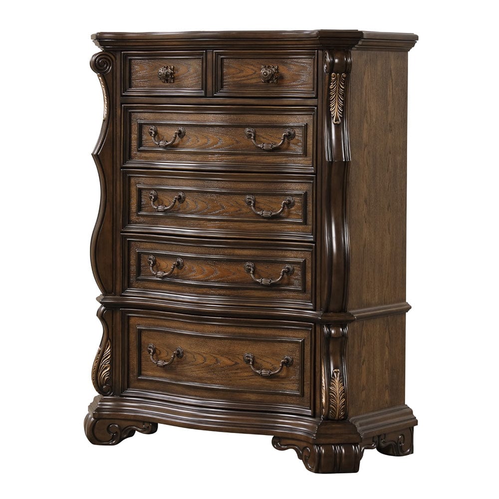 Furniture of America - Leovanni Chest in Dark Brown - FM70003DB-C View 3