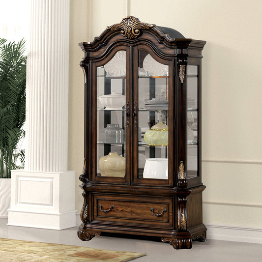 Furniture of America - Leovanni Curio in Dark Brown - FM31003DB-CR-SET View 1