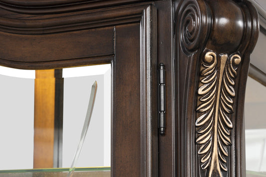 Furniture of America - Leovanni Curio in Dark Brown - FM31003DB-CR-SET View 2