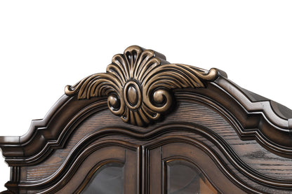 Furniture of America - Leovanni Curio in Dark Brown - FM31003DB-CR-SET View 4