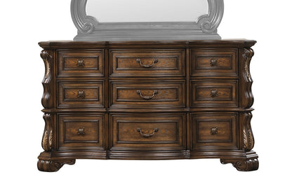 Furniture of America - Leovanni Dresser w/ Jewelry Tray in Dark Brown - FM70003DB-D View 2