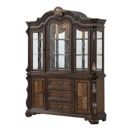 Furniture of America - Leovanni Hutch And Buffet in Dark Brown - FM31003DB-HB-SET View 2