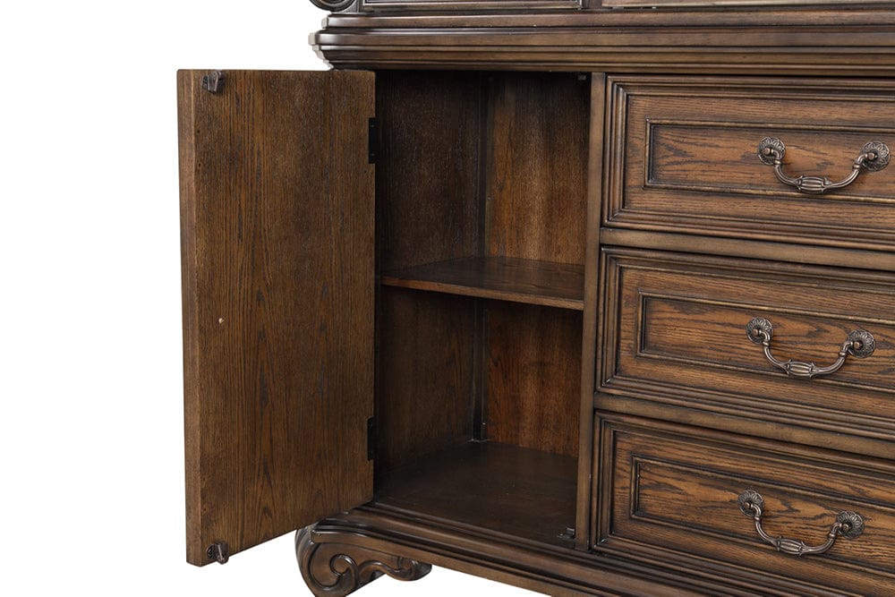 Furniture of America - Leovanni Hutch And Buffet in Dark Brown - FM31003DB-HB-SET View 4