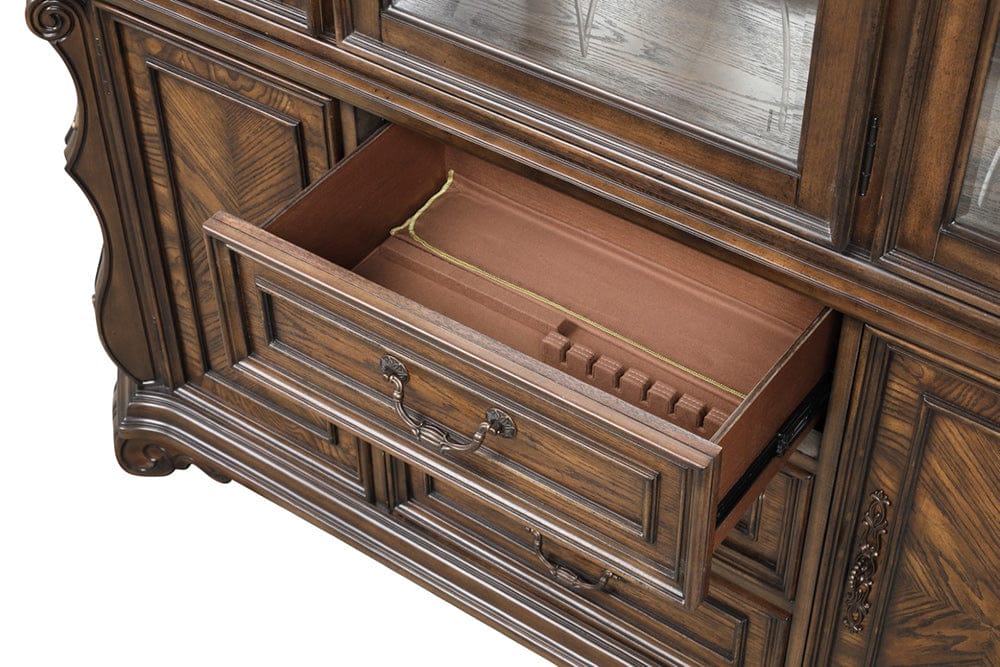 Furniture of America - Leovanni Hutch And Buffet in Dark Brown - FM31003DB-HB-SET View 5