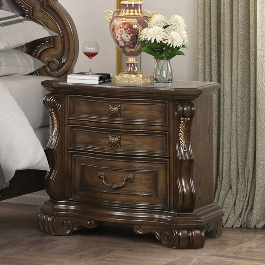 Furniture of America - Leovanni Nightstand W/ USB A-C in Dark Brown - FM70003DB-N View 1