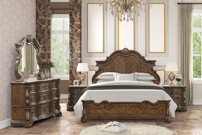 Furniture of America - Leovanni Queen Panel Bed in Dark Brown - FM70003DB-Q-W-BED View 2