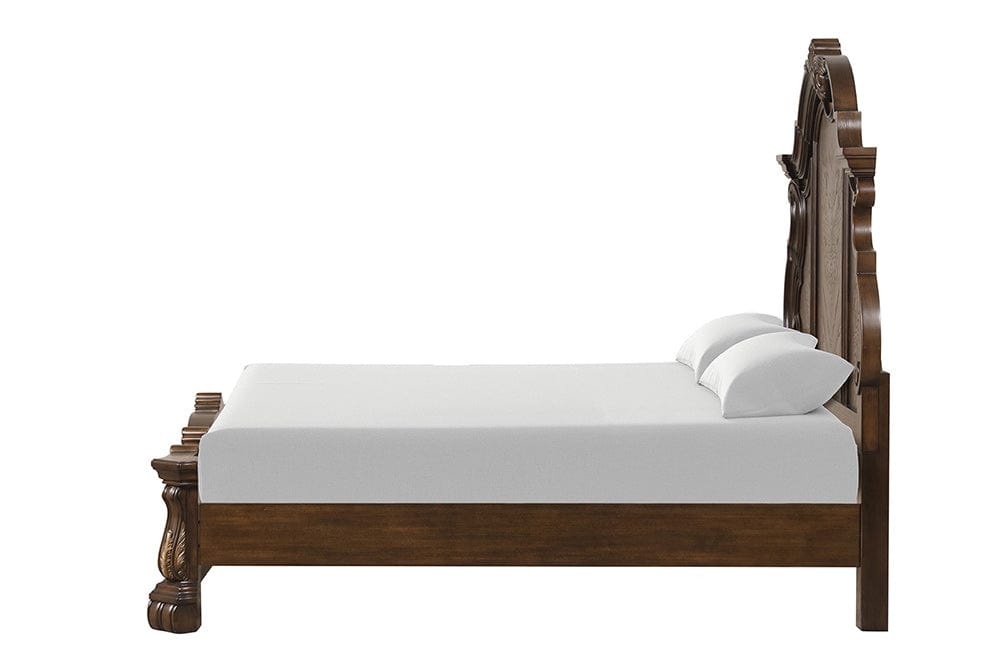 Furniture of America - Leovanni Queen Panel Bed in Dark Brown - FM70003DB-Q-W-BED View 3