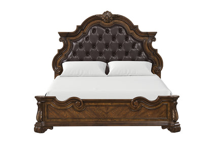 Furniture of America - Leovanni Queen Uph Bed in Dark Brown - FM70003DB-Q-F-BED View 4