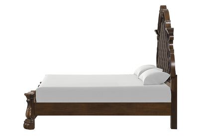Furniture of America - Leovanni Queen Uph Bed in Dark Brown - FM70003DB-Q-F-BED View 6