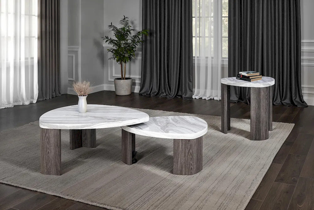 Furniture of America - Levis - Nesting Cocktail Table - FM44006GY-CN view 2