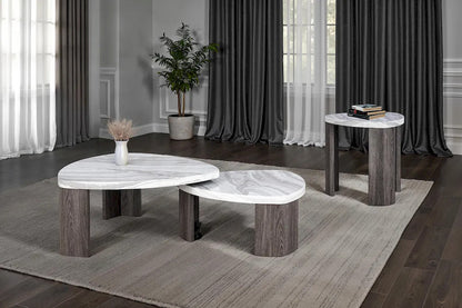 Furniture of America - Levis - Nesting Cocktail Table - FM44006GY-CN view 2