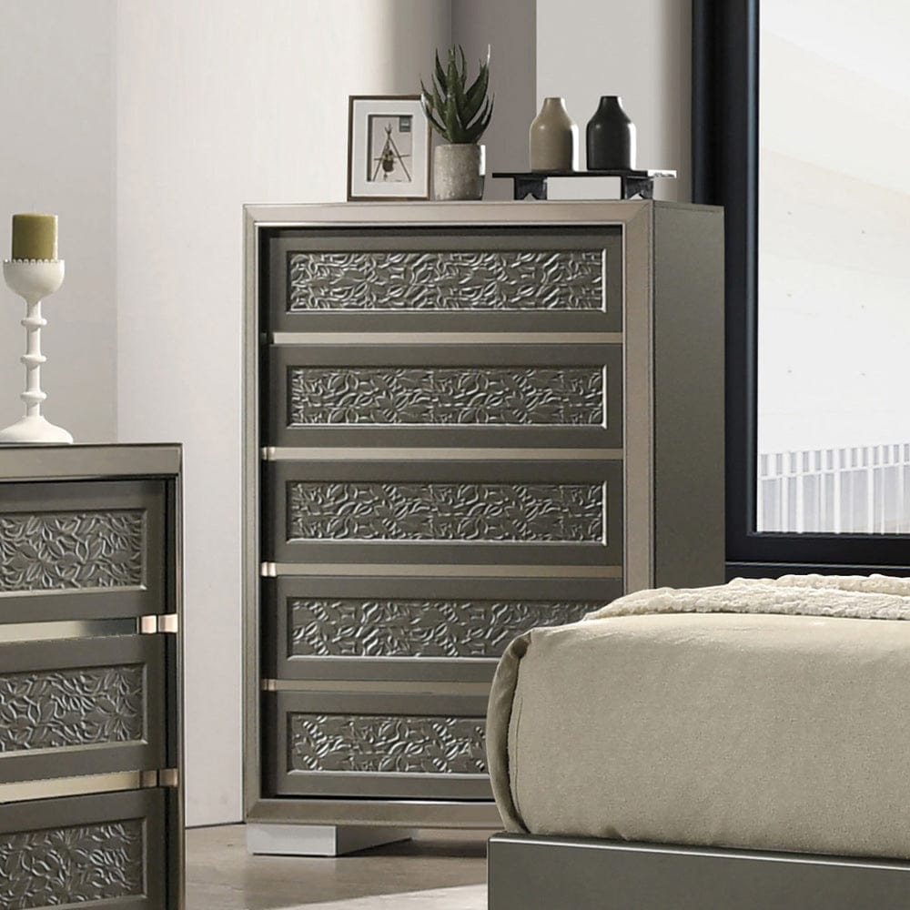 Furniture of America - Leyland Chest in Dark Gray - FM7252DG-C View 1