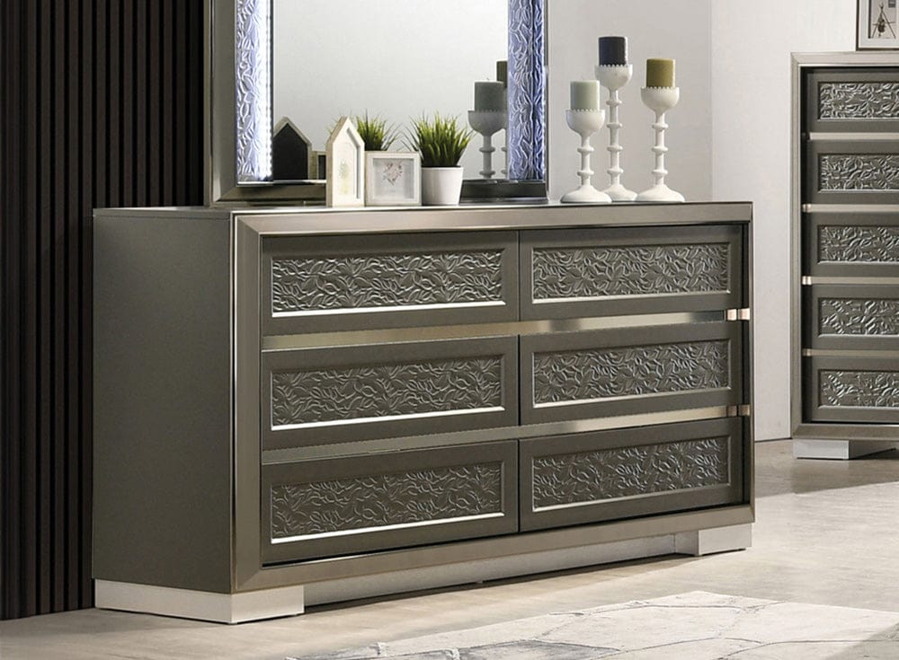 Furniture of America - Leyland Dresser in Dark Gray - FM7252DG-D View 1