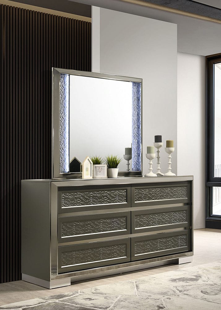 Furniture of America - Leyland Dresser in Dark Gray - FM7252DG-D View 2