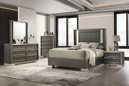 Furniture of America - Leyland Queen Bed in Dark Gray - FM7252DG-Q-BED View 2