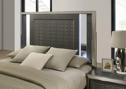Furniture of America - Leyland Queen Bed in Dark Gray - FM7252DG-Q-BED View 3