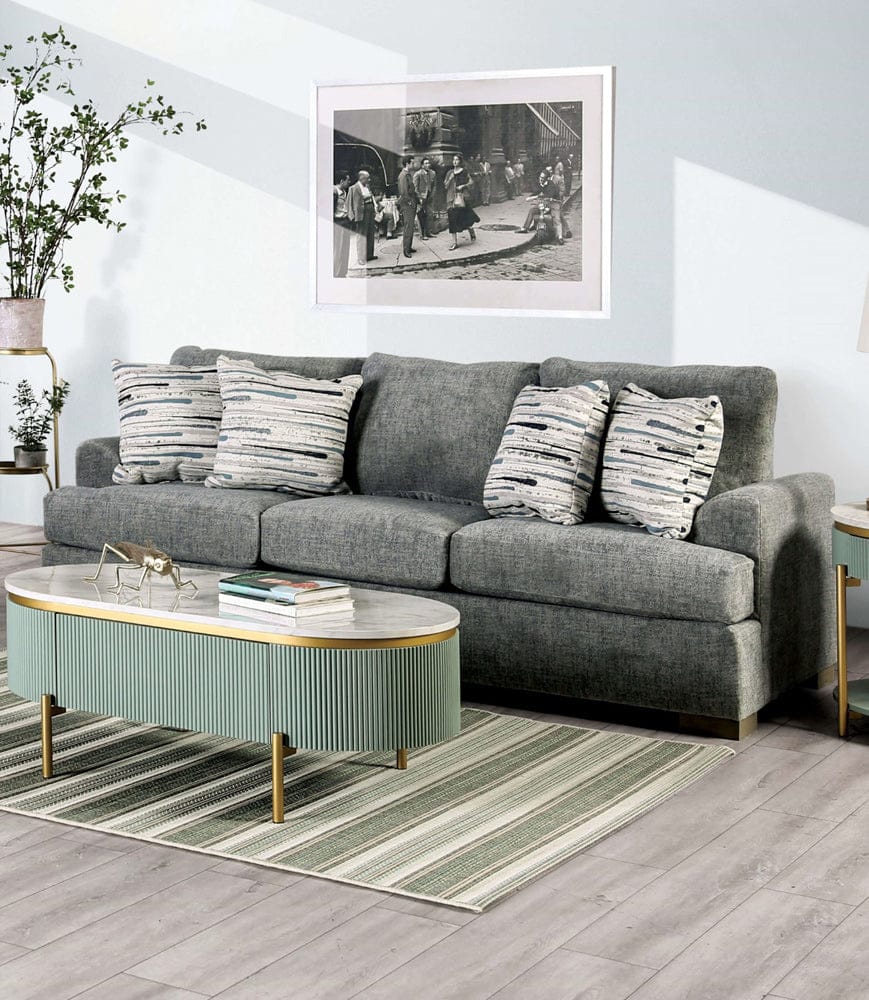 Furniture of America - Leytonstone Sofa in Gray - SM1208-SF View 1