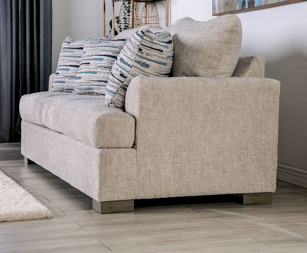 Furniture of America - Leytonstone Sofa + Loveseat in Cream - SM1209-2PC View 6